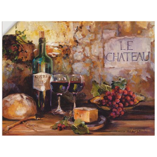 4062144452103 - Wandbild ARTLAND Das Chateau Bilder Gr B H 40 cm x 30 cm Wandaufkleber - Vinyl Getränke Querformat 1 St braun Bild Leinwandbild Kunstdrucke Bilder als Leinwandbild Wandaufkleber oder Poster in versch Größen