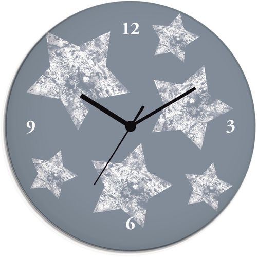 4055327076142 - Wanduhr ARTLAND Sterne auf grau Wanduhren Gr T 18 cm Quarzuhr grau Wanduhren wahlweise mit Quarz- oder Funhuhrwerk lautlos ohne Tickgeräusche 4055327076142 - Wanduhr ARTLAND Sterne auf grau Wanduhren Gr T 18 cm Quarzuhr grau Wanduhren wahlweise mit Quarz- oder Funhuhrwerk lautlos ohne Tickgeräusche