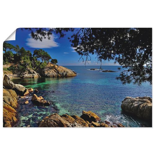 4059745866507 - Wandbild ARTLAND Bucht an der Costa Brava Bilder Gr B H 60 cm x 40 cm Poster Küste Querformat 1 St blau Bild Poster Bilder als Alubild Leinwandbild Wandaufkleber oder in versch Größen