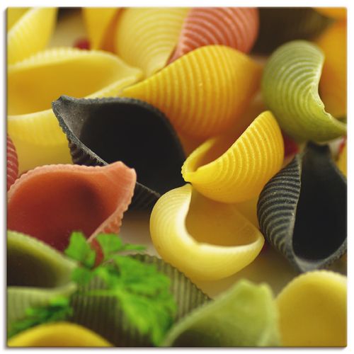 4057738824329 - Wandbild ARTLAND Bunte Pasta Bilder Gr B H 30 cm x 30 cm Leinwandbild Getreide quadratisch 1 St bunt Bild Metallbild Metallbilder Bilder als Alubild Leinwandbild Wandaufkleber oder Poster in versch Größen