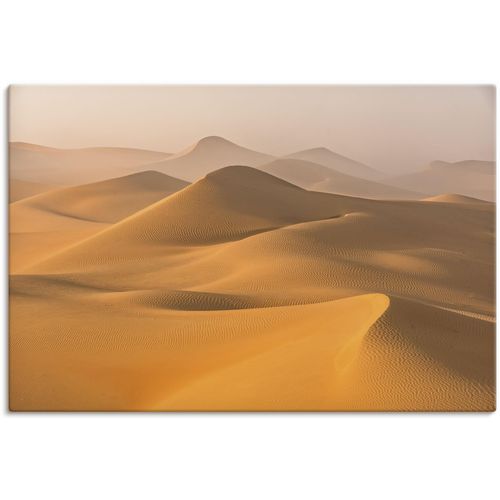 4062144644058 - Wandbild ARTLAND Nebel in der Rub al Khali Wüste Bilder Gr B H 60 cm x 40 cm Leinwandbild Wüstenbilder Querformat 1 St braun Kunstdrucke als Alubild Leinwandbild Wandaufkleber oder Poster in versch Größen