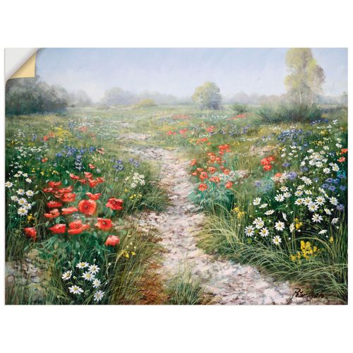 4062144392898 - Wandbild ARTLAND Dichte der Natur Bilder Gr B H 40 cm x 30 cm Wandaufkleber - Vinyl Blumenwiese Querformat 1 St grün Bild Poster Bilder als Leinwandbild Wandaufkleber oder in versch Größen