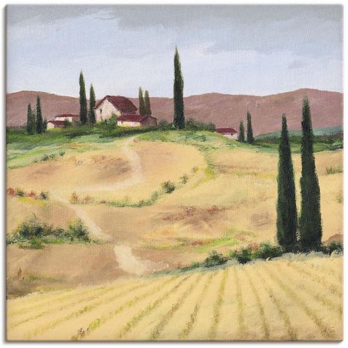 4055327249676 - Wandbild ARTLAND Die toskanische Landschaft IV Bilder Gr B H 40 cm x 40 cm Leinwandbild Bilder von Europa quadratisch 1 St braun Kunstdrucke als Alubild Leinwandbild Wandaufkleber oder Poster in versch Größen