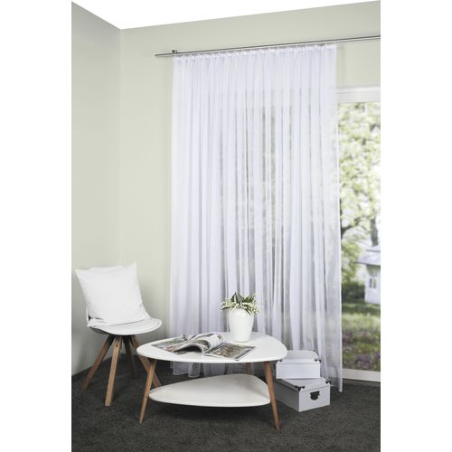 4056751398848 - Gardine HEINE HOME Gardinen Gr 225 cm Faltenband 450 cm weiß Transparente Gardinen