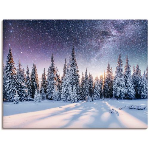4062144598764 - Wandbild ARTLAND Tannenwald im Schnee vorm Sternenhimmel Bilder Gr B H 80 cm x 60 cm Leinwandbild Berge & Alpenbilder Querformat 1 St blau Kunstdrucke als Alubild Leinwandbild Wandaufkleber oder Poster in versch Größen 4062144598764 - Wandbild ARTLAND Tannenwald im Schnee vorm Sternenhimmel Bilder Gr B H 80 cm x 60 cm Leinwandbild Berge & Alpenbilder Querformat 1 St blau Kunstdrucke als Alubild Leinwandbild Wandaufkleber oder Poster in versch Größen