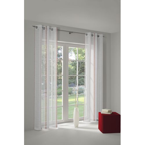 4004567095628 - Vorhang WIRTH Chloé Gardinen Gr 145 cm Ösen 300 cm rot Ösen Store