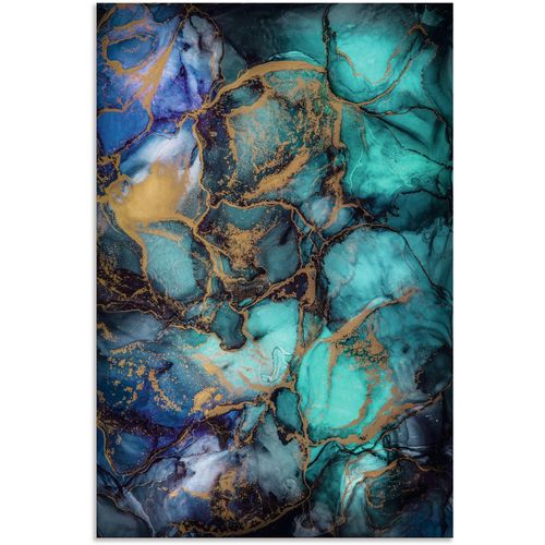 4062144755433 - Wandbild ARTLAND Saphir Bilder Gr B H 80 cm x 120 cm Alu-Dibond-Druck Muster Hochformat 1 St blau Kunstdrucke als Alubild Leinwandbild Wandaufkleber oder Poster in versch Größen