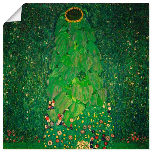 4055327952613 - Wandbild ARTLAND Die Sonnenblume Bilder Gr B H 70 cm x 70 cm Poster Blumen quadratisch 1 St grün Bild Leinwandbild Kunstdrucke Bilder als Leinwandbild Wandaufkleber oder Poster in versch Größen