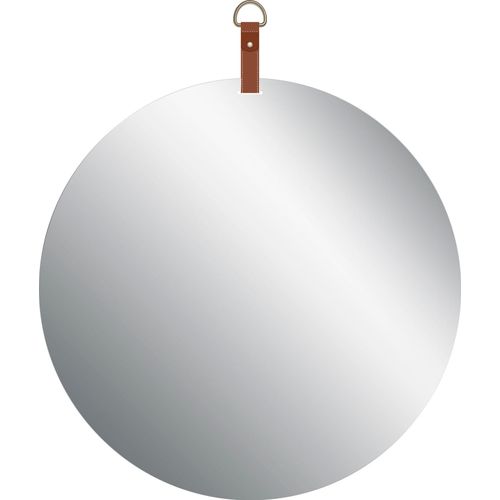 4049009359272 - Dekospiegel QUEENCE Mai Spiegel Gr B H T 50 cm x 50 cm x 03 cm Ø 50 cm silberfarben Dekospiegel Spiegel Wandspiegel rund