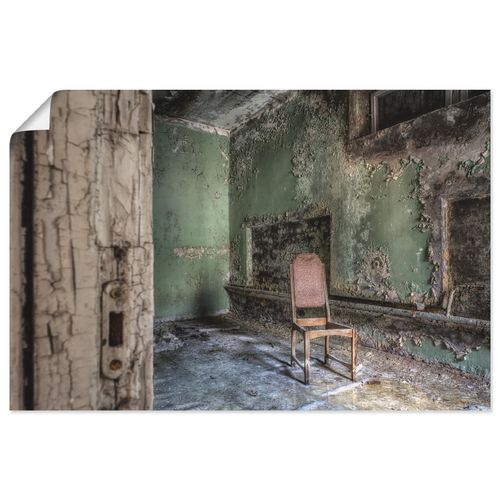 4059745308762 - Wandbild ARTLAND Lost Place - einsamer Stuhl Bilder Gr B H 60 cm x 40 cm Poster Fenster & Türen Querformat 1 St bunt Bild Poster Bilder als Alubild Leinwandbild Wandaufkleber oder in versch Größen