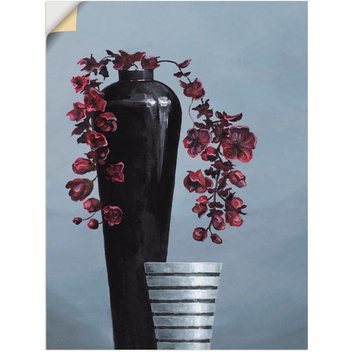 4057738233831 - Wandbild ARTLAND Metallische Vasen Bilder Gr B H 90 cm x 120 cm Wandaufkleber - Vinyl Vasen & Töpfe 1 St grau Bild Poster Bilder als Alubild Leinwandbild Wandaufkleber oder in versch Größen