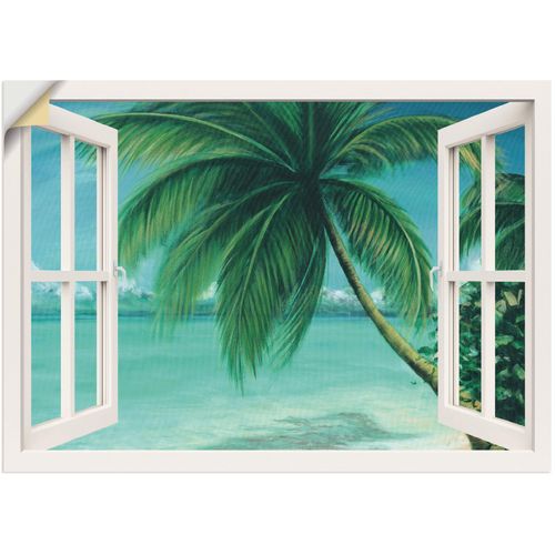 4057738619727 - Wandbild ARTLAND Fensterblick - Palmenstrand Bilder Gr B H 70 cm x 50 cm Wandaufkleber - Vinyl Fensterblick Querformat 1 St weiß Kunstdrucke als Alubild Leinwandbild Wandaufkleber oder Poster in versch Größen 4057738619727 - Wandbild ARTLAND Fensterblick - Palmenstrand Bilder Gr B H 70 cm x 50 cm Wandaufkleber - Vinyl Fensterblick Querformat 1 St weiß Kunstdrucke als Alubild Leinwandbild Wandaufkleber oder Poster in versch Größen