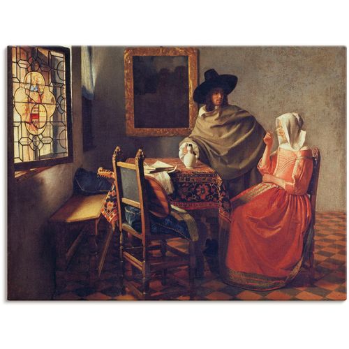 4055327687324 - Wandbild ARTLAND Das Glas Wein Um 1660 61 Bilder Gr B H 80 cm x 60 cm Leinwandbild Paar 1 St grau Bild Leinwandbild Kunstdrucke Bilder als Leinwandbild Wandaufkleber oder Poster in versch Größen