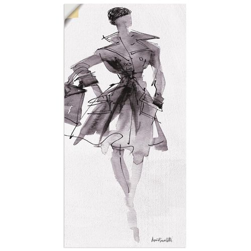 4062144338230 - Wandbild ARTLAND Mode Skizzenbuch VII Bilder Gr B H 50 cm x 100 cm Wandaufkleber - Vinyl Mode Hochformat 1 St schwarz Bild Leinwandbild Kunstdrucke Bilder als Alubild Leinwandbild Wandaufkleber oder Poster in versch Größen