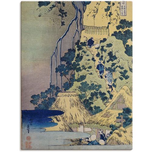 4055327691437 - Wandbild ARTLAND Reisende beim Aufstieg eines Berges Bilder Gr B H 60 cm x 45 cm Leinwandbild Berge 1 St grau Bild Poster Bilder als Leinwandbild Wandaufkleber oder in versch Größen