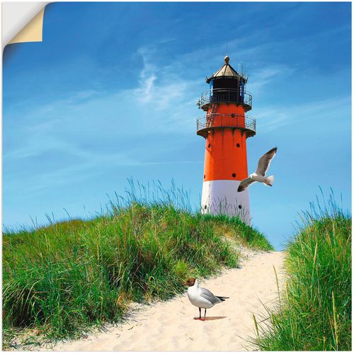 4062144314678 - Wandbild ARTLAND Am Leuchtturm Bilder Gr B H 70 cm x 70 cm Wandaufkleber - Vinyl Gebäude 1 St blau Bild Kunstdruck Poster Bilder als Leinwandbild Wandaufkleber oder in versch Größen