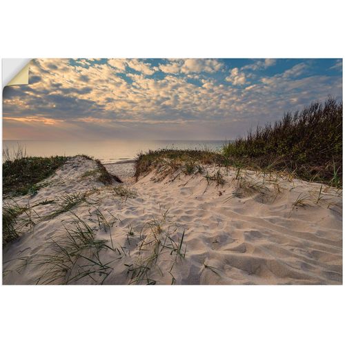 4062144676318 - Wandbild ARTLAND Strand an Küste der Ostsee Graal Müritz Bilder Gr B H 60 cm x 40 cm Wandaufkleber - Vinyl Küstenbilder Querformat 1 St blau Kunstdrucke als Alubild Leinwandbild Wandaufkleber oder Poster in versch Größen