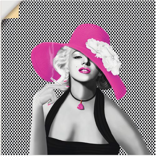 4059745505703 - Wandbild ARTLAND Marilyn in Pop Art Bilder Gr B H 50 cm x 50 cm Wandaufkleber - Vinyl Stars 1 St pink Bild Kunstdruck Leinwandbild Kunstdrucke Bilder als Alubild Leinwandbild Wandaufkleber oder Poster in versch Größen