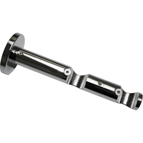 4003018272526 - Träger Doppel-Kombiträger offen Gardinenstangenhalterungen Gr Länge 8 cm grau (chromfarben) Gardinenstangenhalter Serie Einzelprogramm Chicago Ø 20 mm