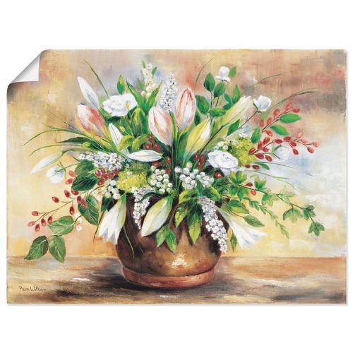 4055327602990 - Wandbild ARTLAND Blütenverschönerung Bilder Gr B H 40 cm x 30 cm Poster Blumen Querformat 1 St weiß Bild Poster Bilder als Leinwandbild Wandaufkleber oder in versch Größen