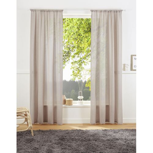 4004567282523 - Vorhang LEGER HOME BY LENA GERCKE Lanea Gardinen Gr 225 cm Stangendurchzug 135 cm beige (sand) Stangendurchzug Leinenoptik 1 Schal verschiedene Größen