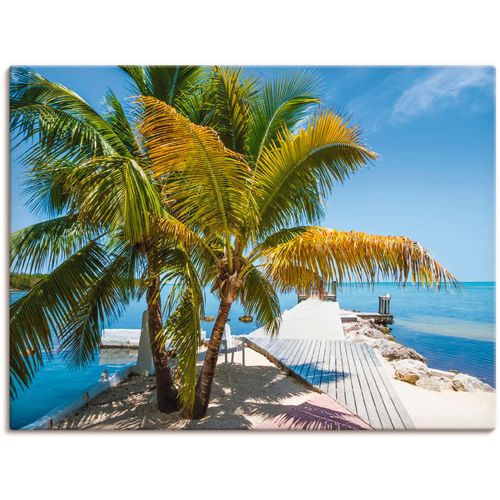 4057738044529 - Wandbild ARTLAND Florida Keys Himmlischer Blick Bilder Gr B H 40 cm x 30 cm Leinwandbild Strand 1 St blau Bild Kunstdruck Kunstdrucke Bilder als Alubild Leinwandbild Wandaufkleber oder Poster in versch Größen