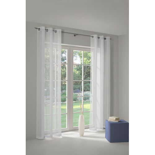 4004567065355 - Vorhang WIRTH Hanna Gr 5 weiß B140cm H175cm Voile Polyester Gardinen Fertiggardine Fertigstore Flauschvorhang Gardine Gardinenstore Langstore Ösenschal Übergardine Store 4004567065355 - Vorhang WIRTH Hanna Gr 5 weiß B140cm H175cm Voile Polyester Gardinen Fertiggardine Fertigstore Flauschvorhang Gardine Gardinenstore Langstore Ösenschal Übergardine Store