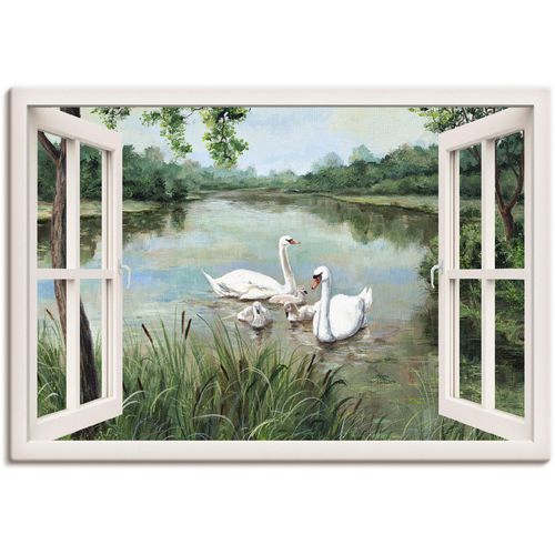 4057738333791 - Wandbild ARTLAND Fensterblick - Schwäne Bilder Gr B H 70 cm x 50 cm Leinwandbild Vögel 1 St weiß Bild Poster Bilder als Alubild Leinwandbild Wandaufkleber oder in versch Größen 4057738333791 - Wandbild ARTLAND Fensterblick - Schwäne Bilder Gr B H 70 cm x 50 cm Leinwandbild Vögel 1 St weiß Bild Poster Bilder als Alubild Leinwandbild Wandaufkleber oder in versch Größen
