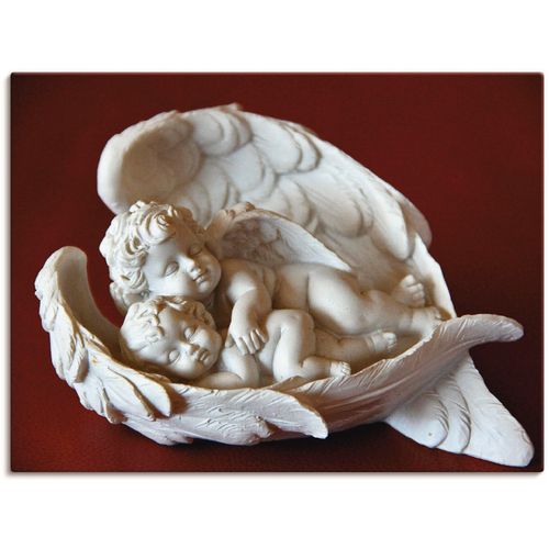 4055327210577 - Wandbild ARTLAND Engel Bilder Gr B H 60 cm x 45 cm Leinwandbild Religion 1 St weiß Bild Kunstdruck Leinwandbild Kunstdrucke Bilder als Leinwandbild Wandaufkleber oder Poster in versch Größen