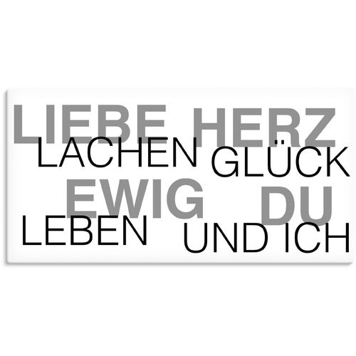 4059745911955 - Wandbild ARTLAND Liebe Statement Bild Bilder Gr B H 60 cm x 30 cm Leinwandbild Sprüche & Texte 1 St schwarz Bild Kunstdruck Bilder mit Rahmen als Alubild Leinwandbild Wandaufkleber oder Poster in versch Größen