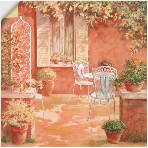 4057738160281 - Wandbild ARTLAND Garten Bilder Gr B H 50 cm x 50 cm Wandaufkleber - Vinyl Garten 1 St braun Bild Leinwandbild Kunstdrucke Bilder als Alubild Leinwandbild Wandaufkleber oder Poster in versch Größen
