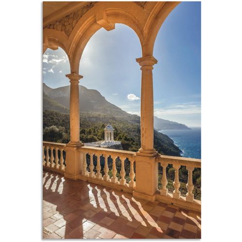 4062144661925 - Wandbild ARTLAND Herrenhaus Son Marroig Küste Mallorca Bilder Gr B H 40 cm x 60 cm Alu-Dibond-Druck Elemente der Architektur Hochformat 1 St braun Kunstdrucke als Alubild Leinwandbild Wandaufkleber oder Poster in versch Größen