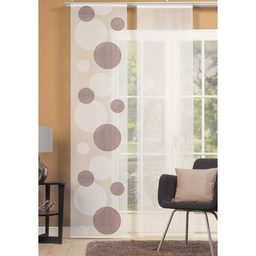 4011714634524 - Schiebegardine HOME WOHNIDEEN Tira braun B60cm H245cm Scherli Polyester Gardinen HxB 245x60