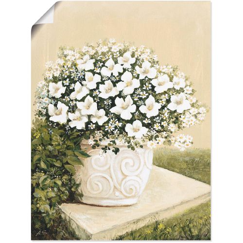 4055327285995 - Wandbild ARTLAND Blumentopf I Bilder Gr B H 45 cm x 60 cm Poster Blumen 1 St beige (naturfarben) Bild Poster Bilder als Alubild Leinwandbild Wandaufkleber oder in versch Größen