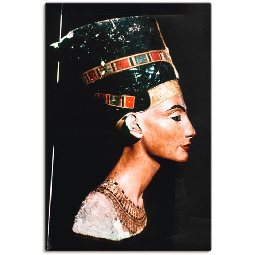4059745031653 - Wandbild ARTLAND Ägyptische Königin Nofretete Bilder Gr B H 40 cm x 60 cm Leinwandbild Menschen Hochformat 1 St schwarz Bild Poster Bilder als Alubild Leinwandbild Wandaufkleber oder in versch Größen