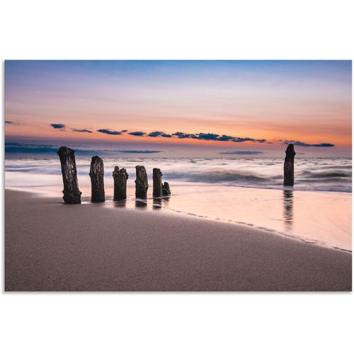 4057738758761 - Wandbild ARTLAND Buhne an der Küste Ostsee Bilder Gr B H 30 cm x 20 cm Alu-Dibond-Druck Strand 1 St braun Kunstdrucke Bilder als Alubild Leinwandbild Wandaufkleber oder Poster in versch Größen