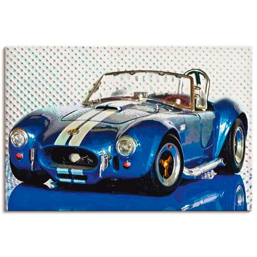 4059745217552 - Wandbild ARTLAND Shelby Cobra blau Bilder Gr B H 60 cm x 40 cm Leinwandbild Auto Querformat 1 St blau Bild Poster Bilder als Alubild Leinwandbild Wandaufkleber oder in versch Größen