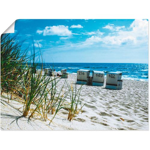 4057738060093 - Wandbild ARTLAND Hinter den Dünen Bilder Gr B H 60 cm x 45 cm Poster Strand Querformat 1 St blau Bild Poster Bilder als Leinwandbild Wandaufkleber oder in versch Größen