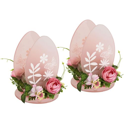 4019844795726 - Teelichthalter IGEA Ei Kerzenhalter Gr B H 12 cm x 16 cm rosa Windlichter Laternen 2er Set Windlicht Osterhase Glas Holz Kerzenleuchter Frühlingskranz 3D 4019844795726 - Teelichthalter IGEA Ei Kerzenhalter Gr B H 12 cm x 16 cm rosa Windlichter Laternen 2er Set Windlicht Osterhase Glas Holz Kerzenleuchter Frühlingskranz 3D