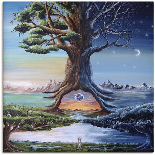 4062144681596 - Wandbild ARTLAND Zwischenträume Bilder Gr B H 40 cm x 40 cm Leinwandbild Landschaften quadratisch 1 St blau Kunstdrucke gedruckt