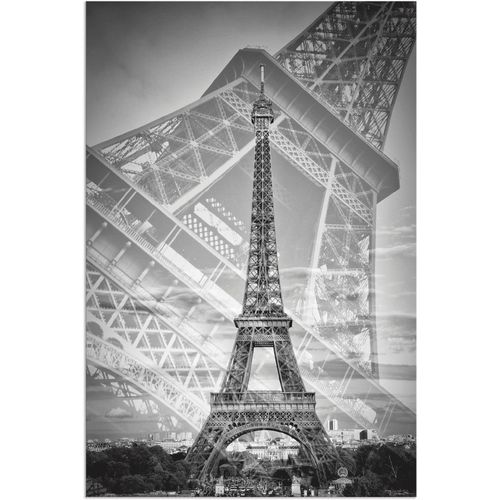 4059745298254 - Wandbild ARTLAND Der doppelte Eiffelturm II Bilder Gr B H 20 cm x 30 cm Alu-Dibond-Druck 1 St schwarz Kunstdruck Kunstdrucke Bilder als Alubild Leinwandbild Wandaufkleber oder Poster in versch Größen