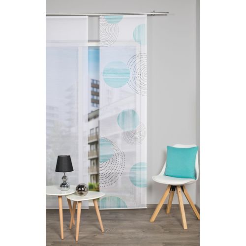 4056751291668 - Schiebegardine VISION S NEOMI Gr 1 grün (mint) B60cm H260cm Polyester Gardinen HxB 260x60 Schiebevorhang Bambusoptik Digitaldruck