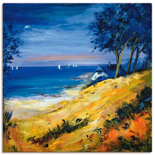 4055327469944 - Wandbild ARTLAND Das Meer zu Hause Bilder Gr B H 50 cm x 50 cm Leinwandbild Gewässer quadratisch 1 St lila Bild Poster Bilder als Leinwandbild Wandaufkleber oder in versch Größen