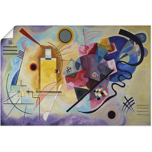 4062144159323 - Wandbild ARTLAND Gelb rot und blau 1925 Bilder Gr B H 90 cm x 60 cm Poster Muster 1 St bunt Bild Poster Bilder als Alubild Leinwandbild Wandaufkleber oder in versch Größen