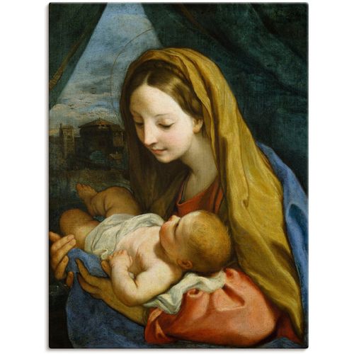 4055327096720 - Wandbild ARTLAND Maria mit dem Kind Um 1660 Bilder Gr B H 30 cm x 40 cm Leinwandbild Religion 1 St bunt Bild Poster Bilder als Leinwandbild Wandaufkleber oder in versch Größen