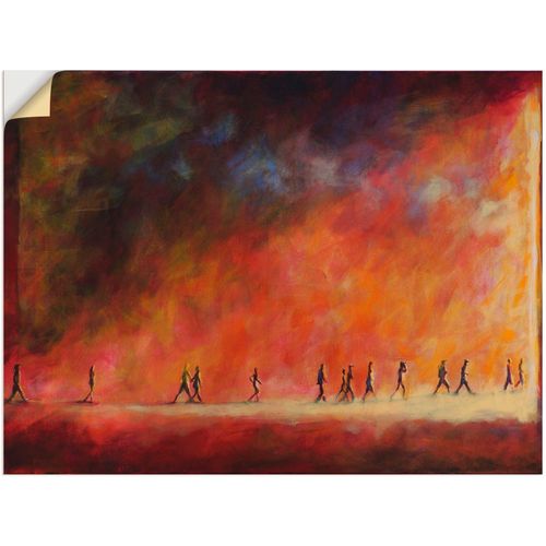 4057738570110 - Wandbild ARTLAND Dem Licht entgegen Bilder Gr B H 80 cm x 60 cm Wandaufkleber - Vinyl Gruppen & Familien 1 St orange Bild Kunstdruck Kunstdrucke Bilder als Leinwandbild Wandaufkleber oder Poster in versch Größen