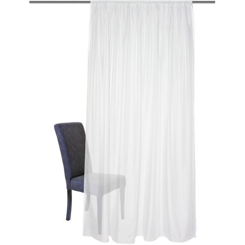 4056751492805 - Gardine HOME WOHNIDEEN Andalusia weiß (wollweiß) Gardinen 120cm Kräuselband 600cm Polyester nach Maß B600cm H120cm