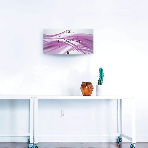 4059745810777 - Wanduhr ARTLAND Schöne Welle - Abstrakt Wanduhren Gr B H T 50 cm x 25 cm x 03 cm Quarzuhr lila Wanduhren 3D Optik gebogen mit Quarz- oder Funkuhrwerk versch Größen 4059745810777 - Wanduhr ARTLAND Schöne Welle - Abstrakt Wanduhren Gr B H T 50 cm x 25 cm x 03 cm Quarzuhr lila Wanduhren 3D Optik gebogen mit Quarz- oder Funkuhrwerk versch Größen