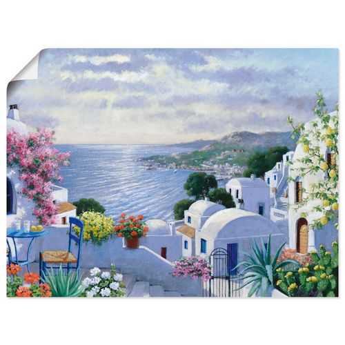 4055327500142 - Wandbild ARTLAND Funkelndes Griechenland Bilder Gr B H 60 cm x 45 cm Poster Gewässer Querformat 1 St bunt Bild Poster Bilder als Leinwandbild Wandaufkleber oder in versch Größen