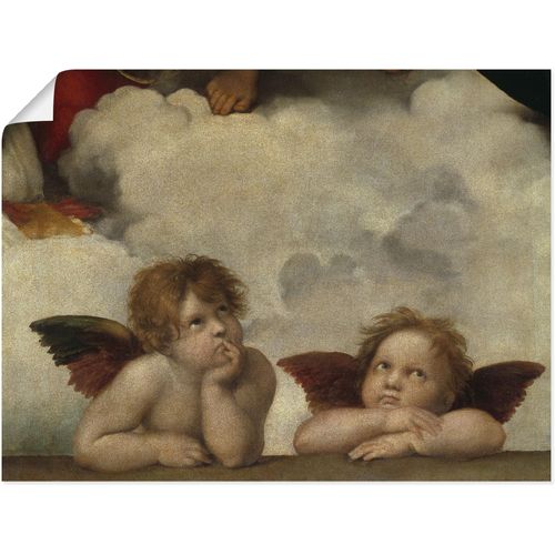 4055327695459 - Wandbild ARTLAND Detail aus Die Sixtinische Madonna Bilder Gr B H 40 cm x 30 cm Poster Religion 1 St beige (naturfarben) Bild Leinwandbild Kunstdrucke Bilder als Leinwandbild Wandaufkleber oder Poster in versch Größen
